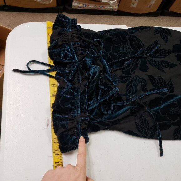 Forever 21 Whimsigoth Coquette Velvet Burnout Dress Size S Fairy Grunge Milkmaid - Picture 6 of 9